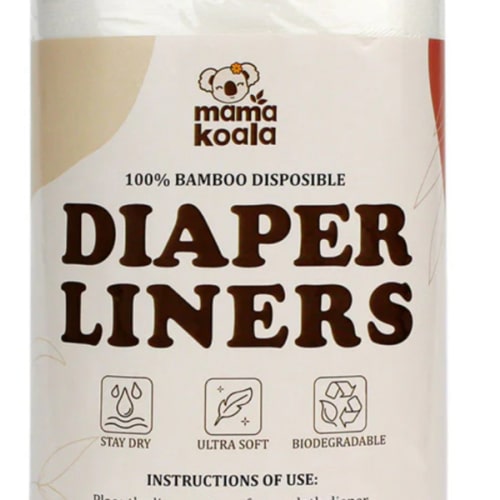 Disposable Bamboo Diaper Liners for Cloth Diapers - 100 Sheets per Roll