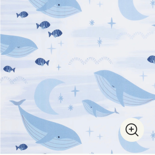 Bubbles & Squirt Cotton Fitted Crib Sheet