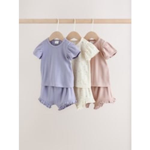 Buy Purple Floral Short Sleeve Top and Shorts Baby Set 6 Piece (0mths-2yrs) from Next USA