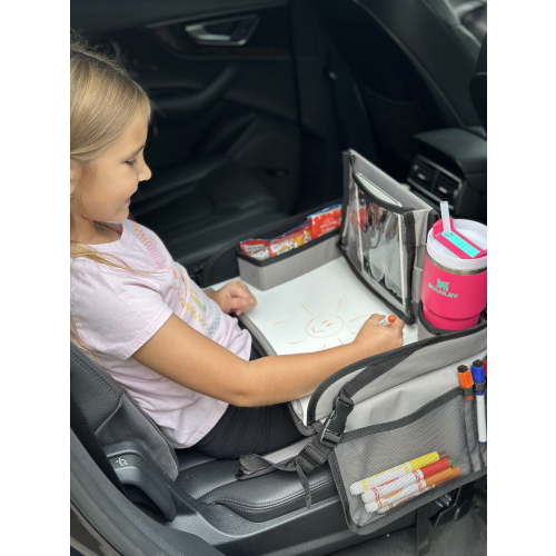 Children's Travel Tray Activity Table With Storage, Safety Strap & Tablet Holder