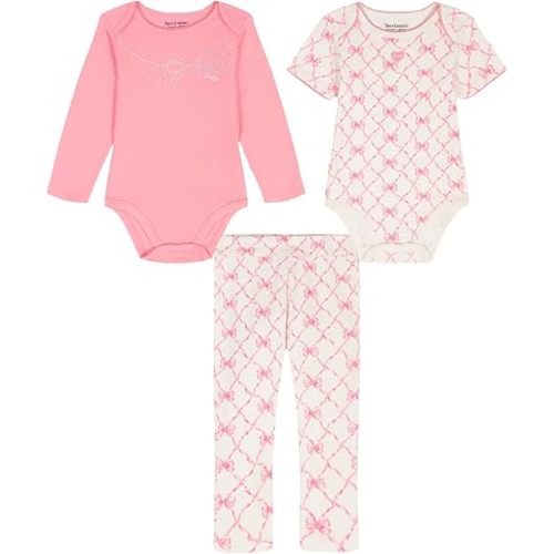 Juicy Couture Baby Girls' 2-pack Bodysuit and Pants Set