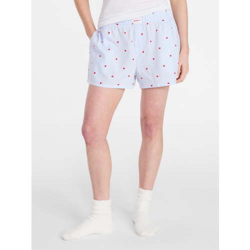 Joyspun Women's Woven Pajama Boxer Shorts, 3'' Inseam, Sizes XS-3X