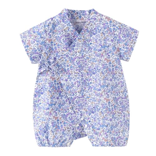 Baby Kimono Romper Japanese Sakura Cotton Infant Comfy Pajamas 3-24 Months