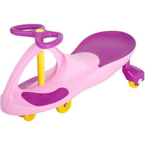 Wiggle Car - Ride on Toy for Ages 3 and Up - Toddler Ride on Toys with no Batteries, Gears, or Pedals Just Twist, Wiggle, and Go by Lil’ Rider (Pink)