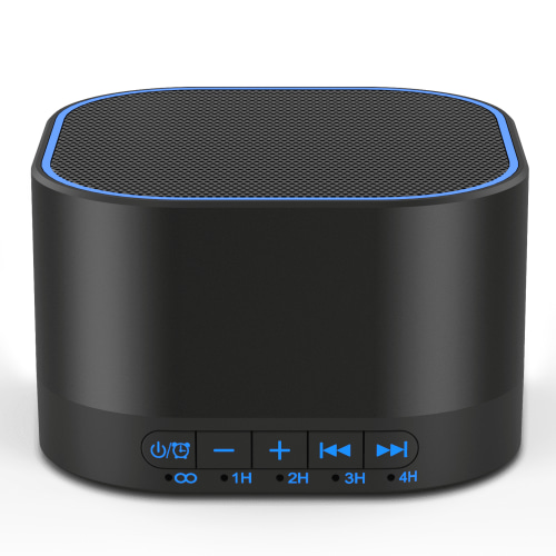 Magicteam White Noise Machine with 20 Non Looping Natural Soothing Sounds and Memory Function 32 Levels of Volume Powered by AC or USB and Sleep Sound Timer Therapy,Black