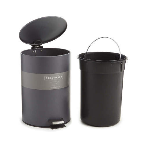 Gray 12-Liter Wastebasket with Soft Close Lid | Big Lots