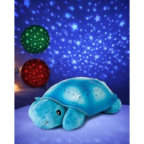 Cloud b Calming Nightlight Star Projector | Gentle Brightness | 3 Colors | 8 Constellations | Auto-Shutoff | Twilight Turtle Blue