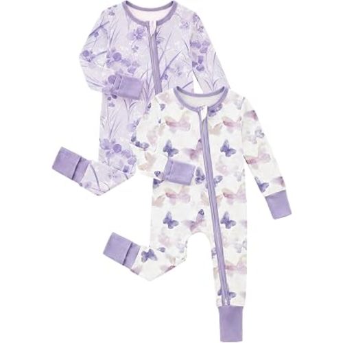 Yoofoss Viscose Bamboo Sleepers for Baby Boy & Girl, 2-Way Zipper Pajamas