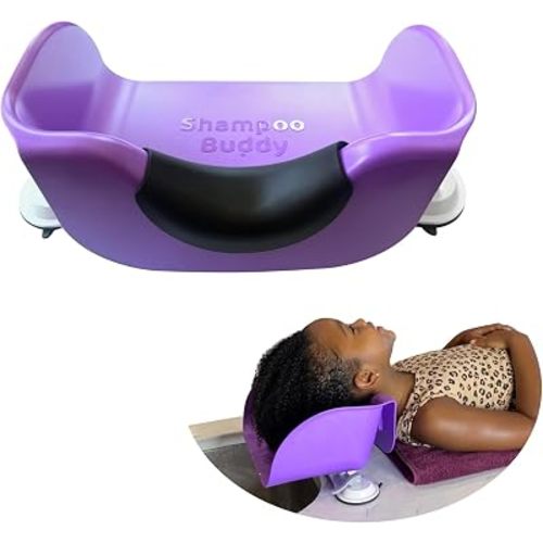 Shampoo Buddy Portable Hair Wash Basin, Kids Bathtub & Sink Bowl, Purple