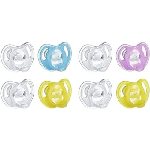 Bundle of Tommee Tippee Ultra-Light Silicone Pacifier, Symmetrical One-Piece Design, BPA-Free Silicone Binkies, 6-18m, 4-Count + Ultra-Light Silicone Pacifier BPA-Free Binkies, 6-18m, 4-Count