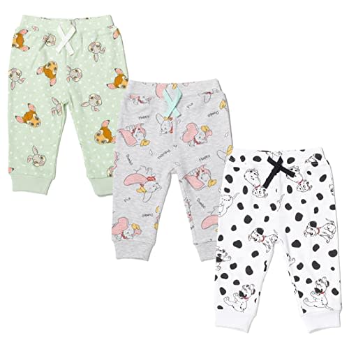 Disney Classics Winnie the Pooh Tigger Eeyore Piglet Dumbo Patch Thumper Bambi 3 Pack Pants Newborn to Toddler