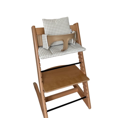 Taupe Gingham 2 in 1 Cushion