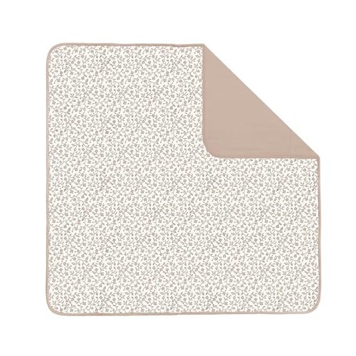 Toddlekind Portable Baby Mat, Organic Cotton 47" x 47, Portable, playpen mat, Travel, Indoor/Outdoor mat, for Babies/Toddlers, 0m+ (Earthen)