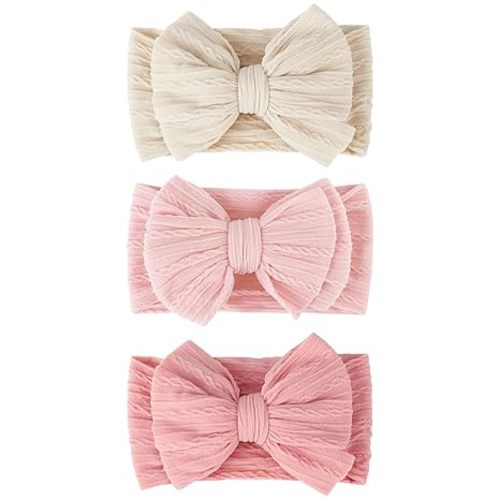AQOKKA Baby Bows Headbands Nylon Baby Girl Headbands Soft Handmade Hairbands Toddler Hair Accessories for Girls Baby Newborn Infant Kids