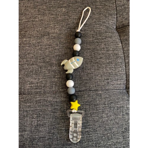 Rocket Pacifier Clip