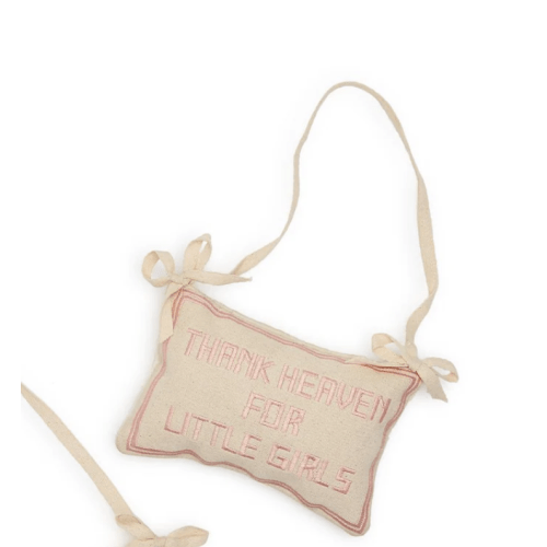 Thank Heaven Embroidered Pillow Door Hanger