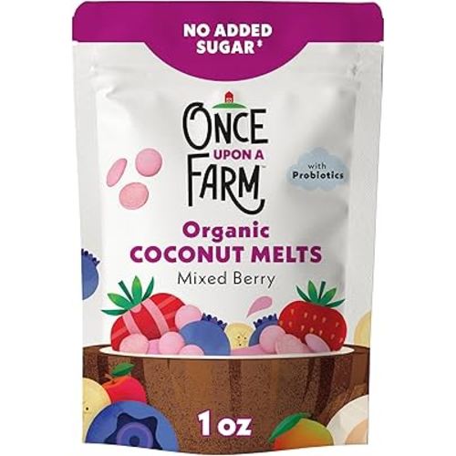 Once Upon a Farm Organic Coconut Melts, Mixed Berry, 1oz