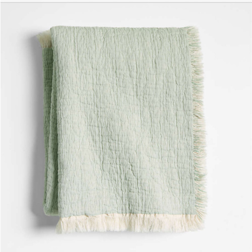Supersoft Organic Cotton Gauze Verte Green Baby Stroller Blanket