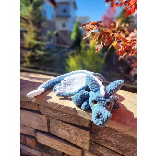 Dragon Crochet Plushie | Handmade Plush | Large Stuffed Animal | Amigurumi Dragon | Custom Color Options