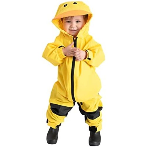 Kids Toddler Rain Suit - Muddy Buddy Waterproof Coverall One Piece Weather Resistant Baby Jacket