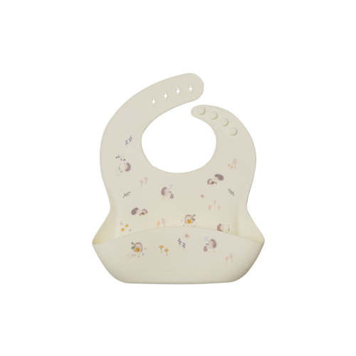 Silicone Bib Printed - Hedgehogs
