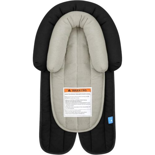 COOLBEBE Upgraded 2-in-1 Babybody Supports for Newborn Infant - Extra Soft Breathable Car Seat Insert Cushion Pad, Perfect for Carseat, Stroller, Swing, Bouncer, Black