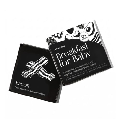 Breakfast for Baby High-Contrast Art Cards B&W Sensory Toys – Chunky Deli