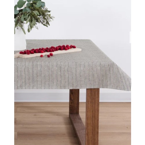 Gathre Leather Tablecloth (8 foot, STONE STRIPE)