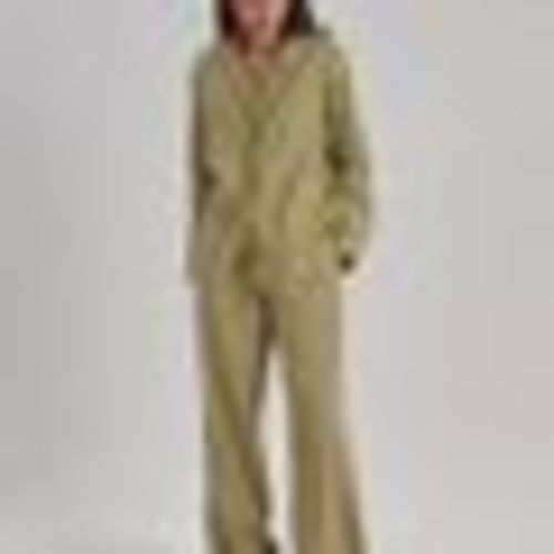 Botanical Green Gingham Linen Blend Pajama Set | Extra Small | Piglet In Bed