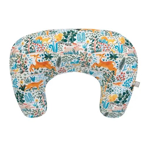 Boppy Nursing Pillow - Ergonomic Bottle & Breastfeeding Pillow with High, Firm, Large Area, Water-Repellent with Washable Cover; Baby Safety Alliance Verified - Colorful Forest Animals