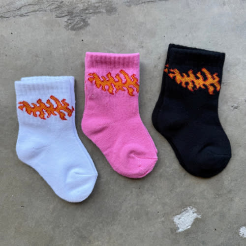 Baby Flame Socks - Pink