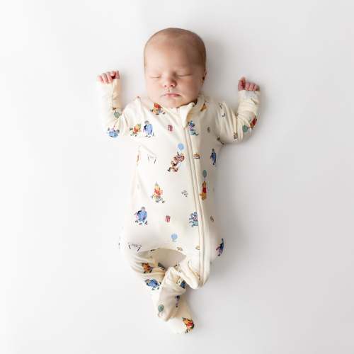 Zippered Footie in Winnie the Pooh Celebration