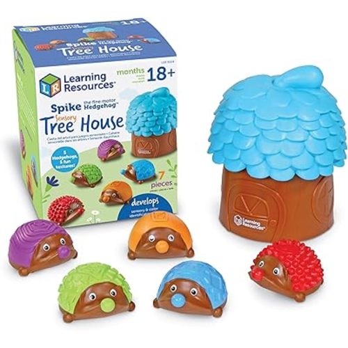 Learning Resources Spike The Fine Motor Hedgehog - Toddler Montessori Toys, Stacking Shape, Gifts For Boys And Girls, Sorting And Matching Skill Activities, Educational Games, Kindergarten