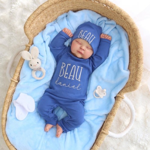 Personalized Cotton Homecoming Outfit, Custom Baby Outfit, Baby Shower Gift, First Day Outfit, Custom Name, Perfect for Newborn, Custom Name