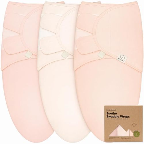 KeaBabies 3-Pack Organic Baby Swaddles for Newborns, Infant (Angelic, 0-3M) | Baby Girls, Boys, Soft Organic Cotton, Newborn Swaddle Sleep Sack, Nursery Swaddling Blankets