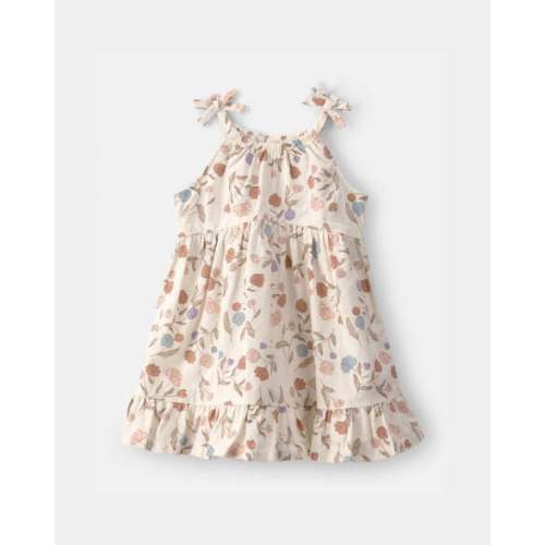 Baby Girl Floral Sleeveless Dress - Cream | Carter's
