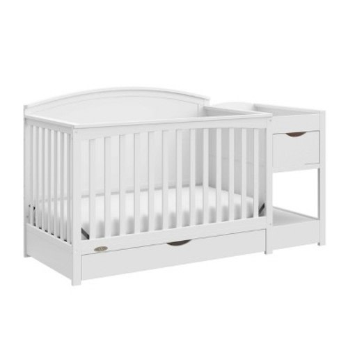 Graco Bellwood 5-in-1 Convertible Crib and Changer White