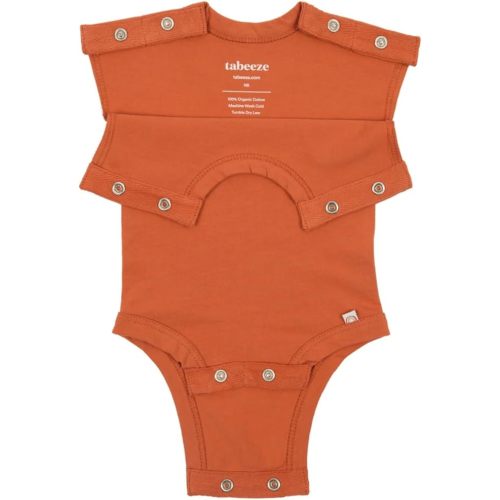 Bottom-Up Baby Bodysuit, Onesie with Top Snaps, As Seen on Shark Tank, 100% GOTS Organic Cotton, Boy/Girl Clothes