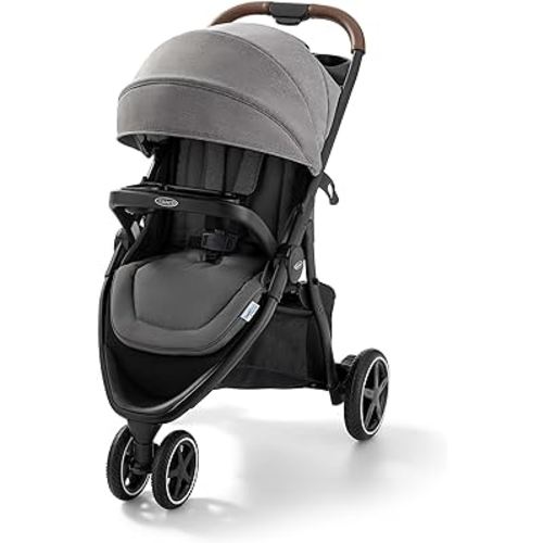 Graco Outpace LX All-Terrain 3-Wheel Baby Stroller, Cohen €” Compatible for Travel System, Easy One-Hand Fold, in-Seat Suspension for Comfortable Ride, Never-Flat Rubber Tires