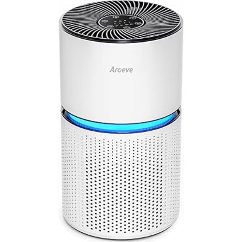 AROEVE Air Purifiers for Home Large Room Coverage Up to 1095 Sq.Ft Air Cleaner Impressive Filtration Remove Dust, Pet Dander for Office, Bedroom, MK03- White