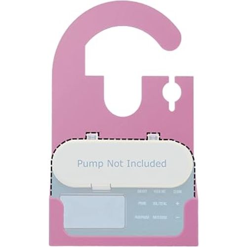 Holder for Infinity Feeding Pump – G-Tube Pump Organizer & Caddy with Built-in Tubing Coil, Charger Slot & Speaker Opening (Pink)