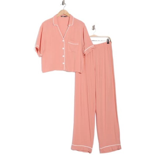 Ciana Challis Button-Up Top & Pants Pajamas