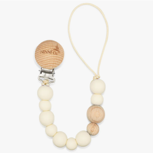 Ninni Co. Marshmallow Cream Pacifier Clip
