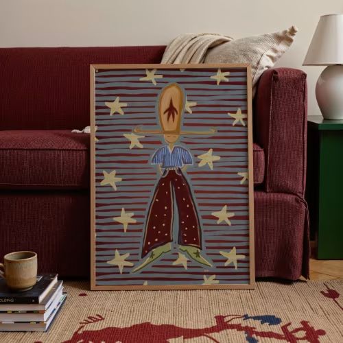 Brown Star Cowboy Wall Art