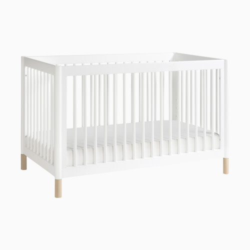 babyletto Gelato 4-in-1 Convertible Crib with Toddler Bed Conversion Kit - White/Washed Natural