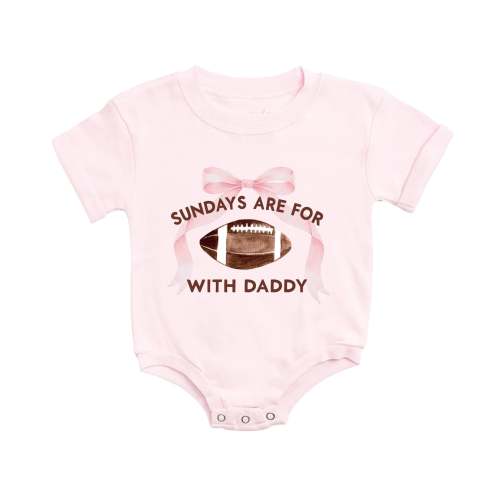 Sweet Wink - Sundays Are For Football With Daddy Short Sleeve Romper - Baby Clothing