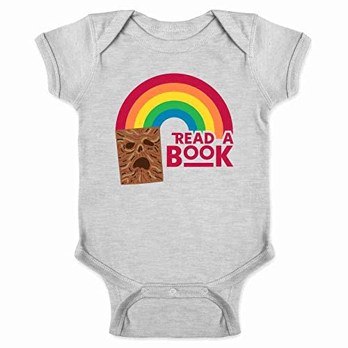 Pop Threads Read A Book Necronomicon Rainbow Funny Horror Baby Toddler Kids Girl Boy T-Shirt