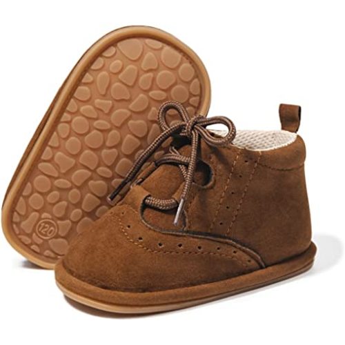 Meckior Baby Booties Newborn Infant Unisex Baby Girls Boys Velvet Rubber Anit-Slip Sole Shoes Toddler Fleece Cozy Winter Warm Prewalker Boots