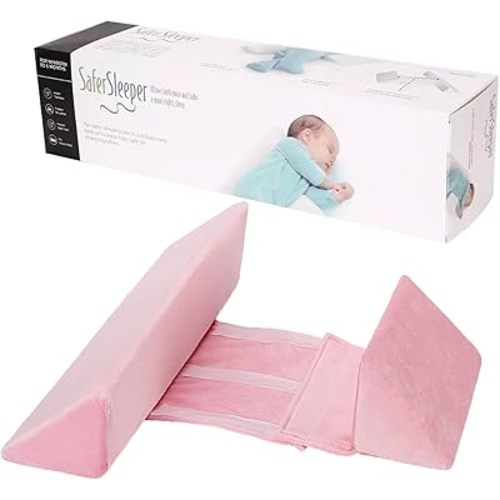 Baby Side Sleeper Weddge Breathable Pillow, Removable and Washable Breathable Bedding Set, Medium