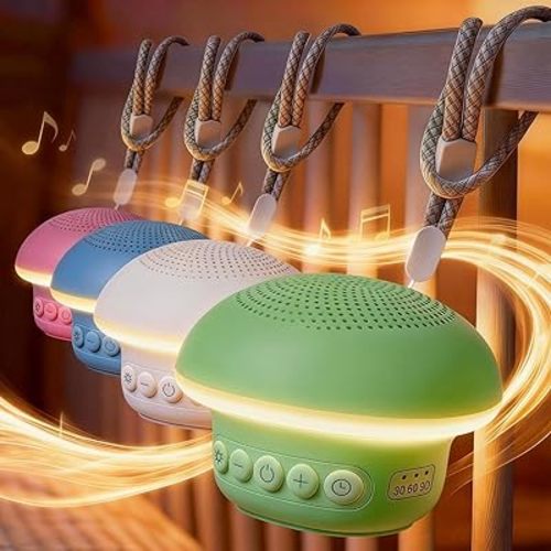 Portable White Noise Sound Machine with 20 Relaxing Sounds, 48H Playtime, 3 Timers & Night Lights, Memory, TF Card Mode & 10m Wireless Playback for Newborn Baby Gift, Adult, Mini for Home Sleep Office